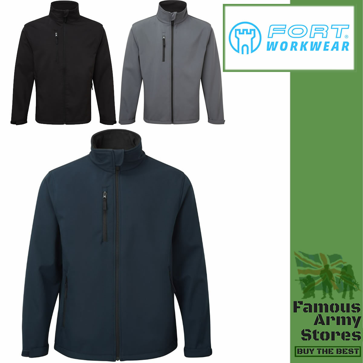 Mens Selkirk Soft Shell Fleece Waterproof Windproof Thermally Lined Jacket Top