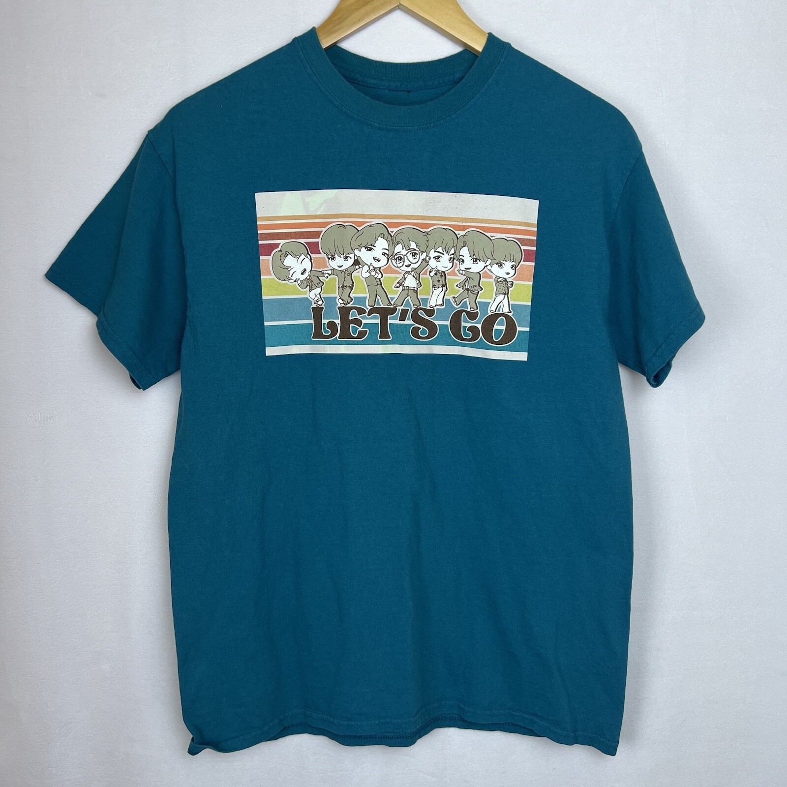 BTS Dynamite Shirt TinyTan Size Medium Blue