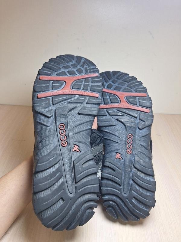 Men Ecco Sandals Grey Leather 42