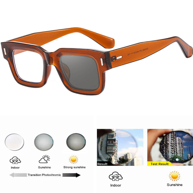 Men Women Square Classic Photochromic Reading Glasses Fashion Sunglasses New