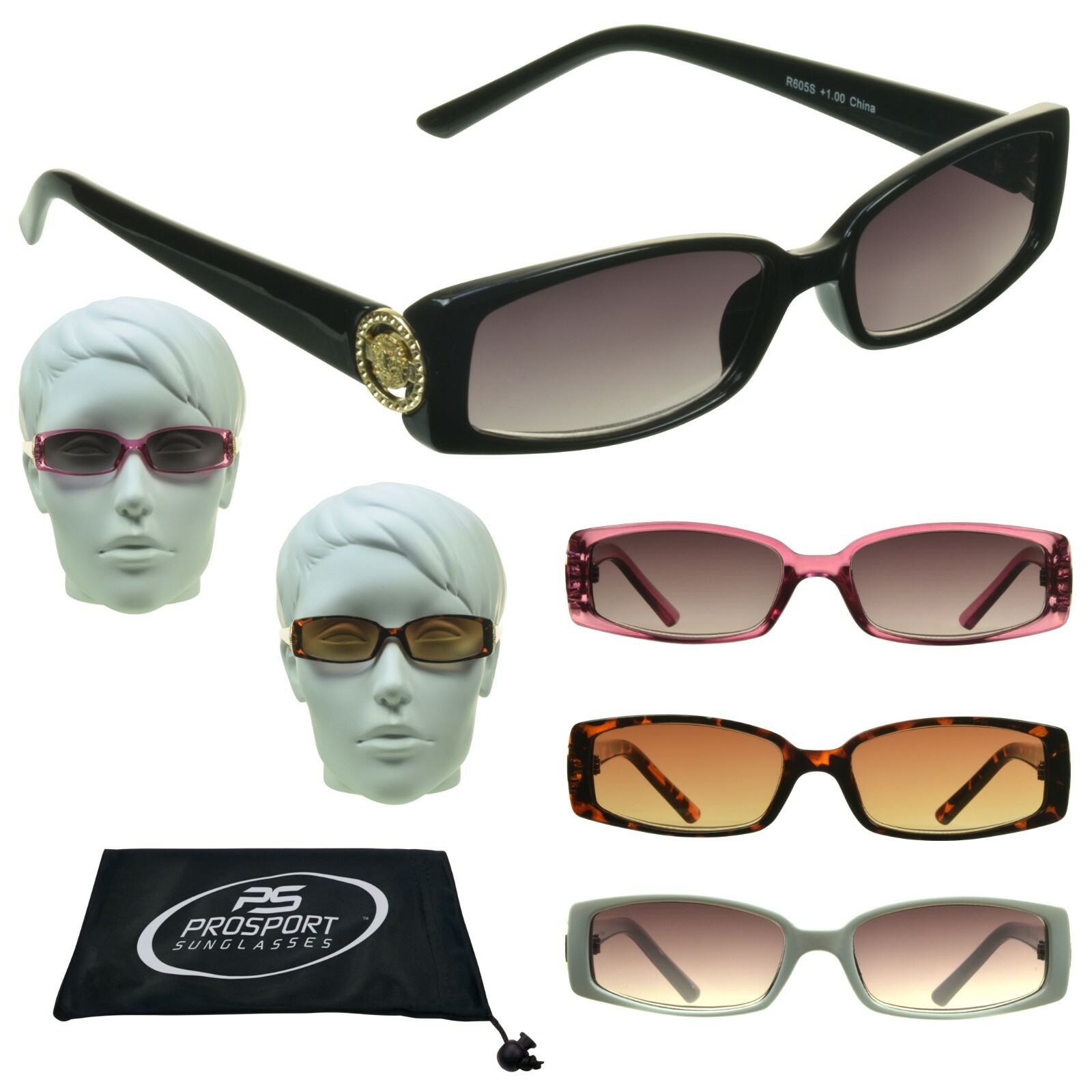 Women Tinted Full Lens Reader Retro Small Petite Rectangle