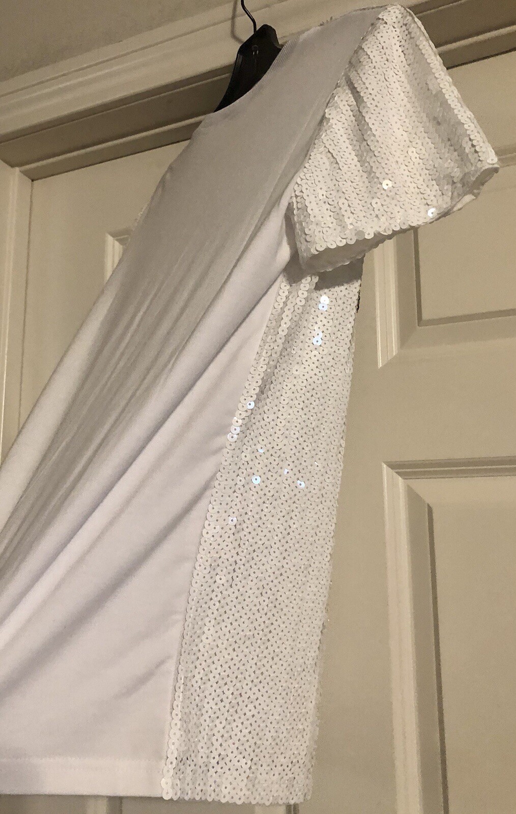 NWT Why Coastal Preppy Old Money NOLA Sparkle Sequin Saints Quiet Luxury Size S