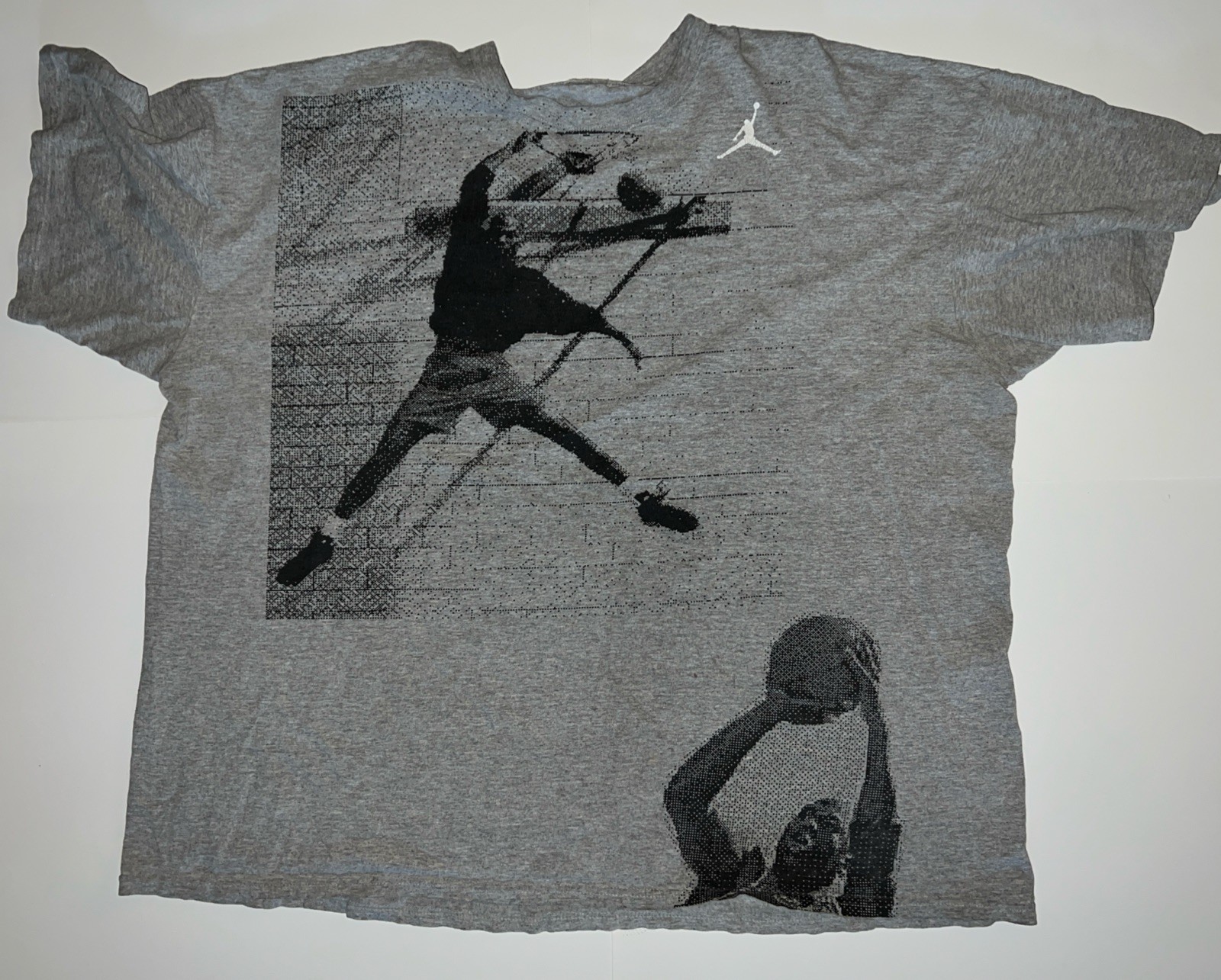 Air Jordan Hardcourt Grey T-Shirt Basketball Print size XXXL 3x Brand