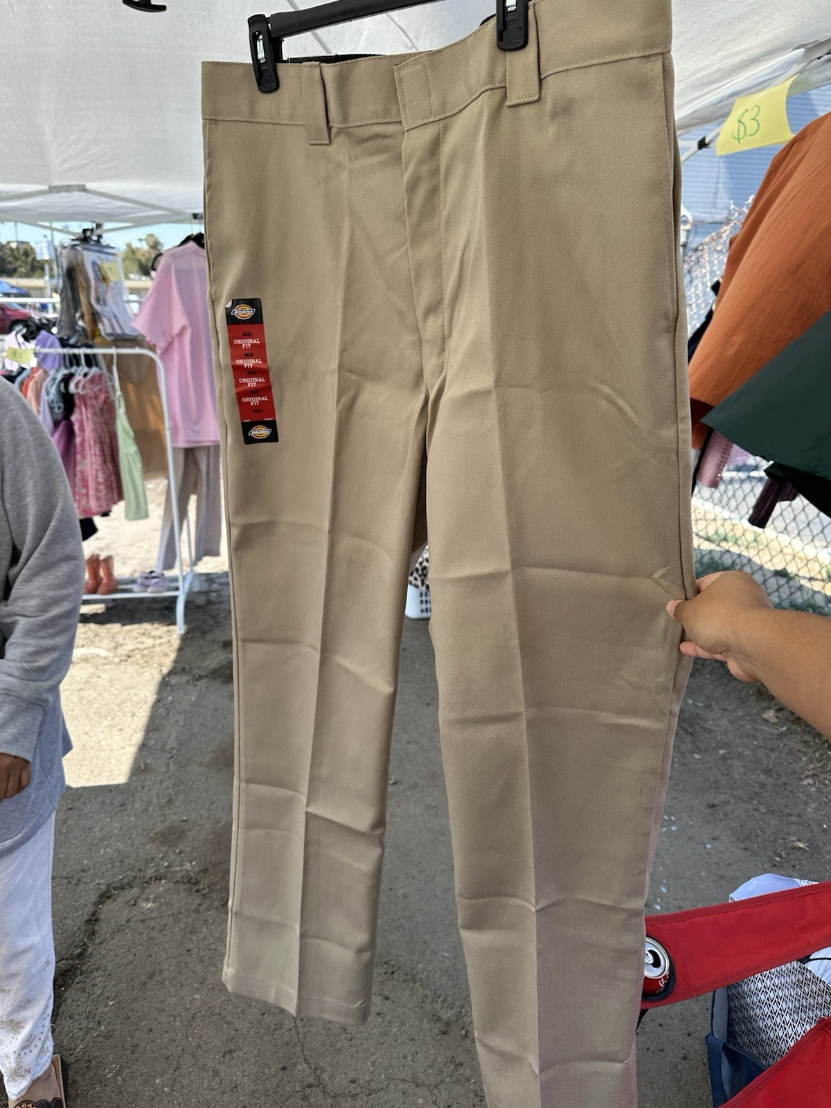 Dickies 874 FLEX Original Fit Work Pants Beige 40×32 Cotton Blend Twill