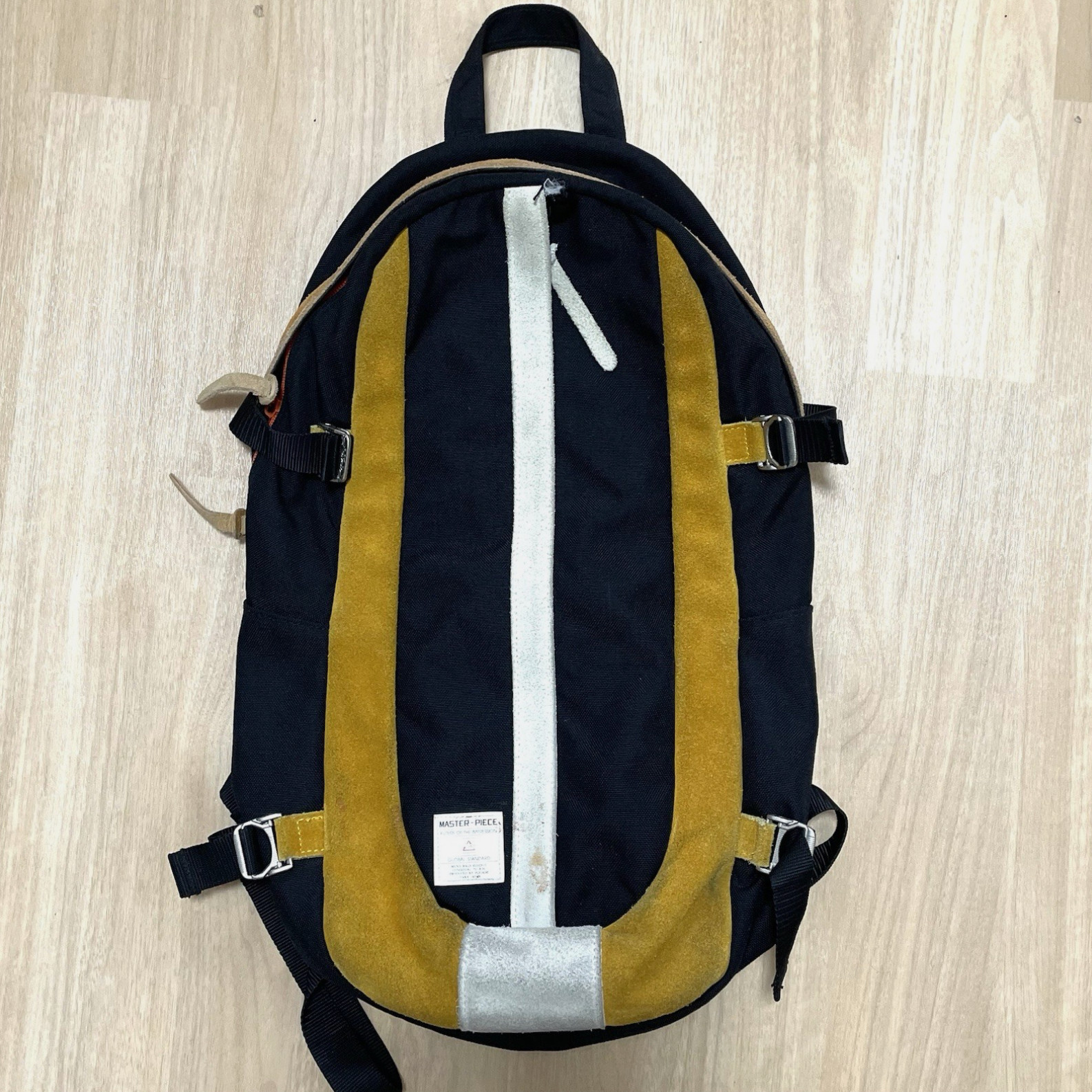 Masterpiece MSPC Backpack Bag Yellow Suede Leather Thin Made Japan RRP $339 RARE
