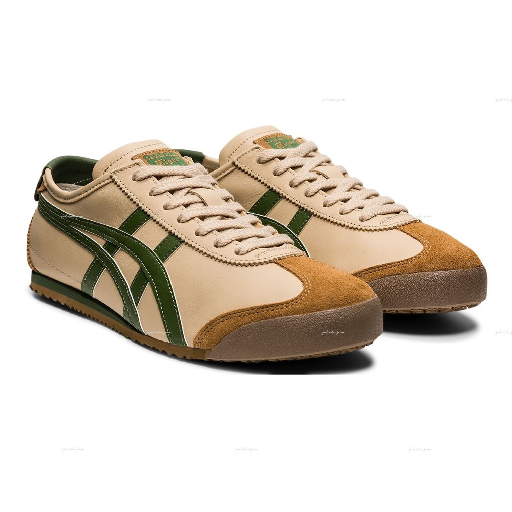 NEW Authentic Onitsuka Tiger MEXICO 66 1183C102 250 BEIGE GRASS GREEN