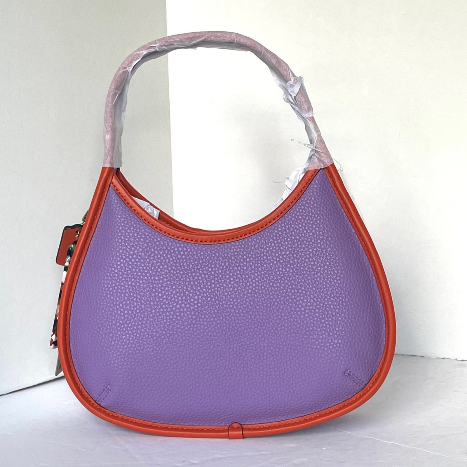 Coach Coachtopia Ergo Shoulder Bag CK112 Iris Purple Sun Orange Leather 90s