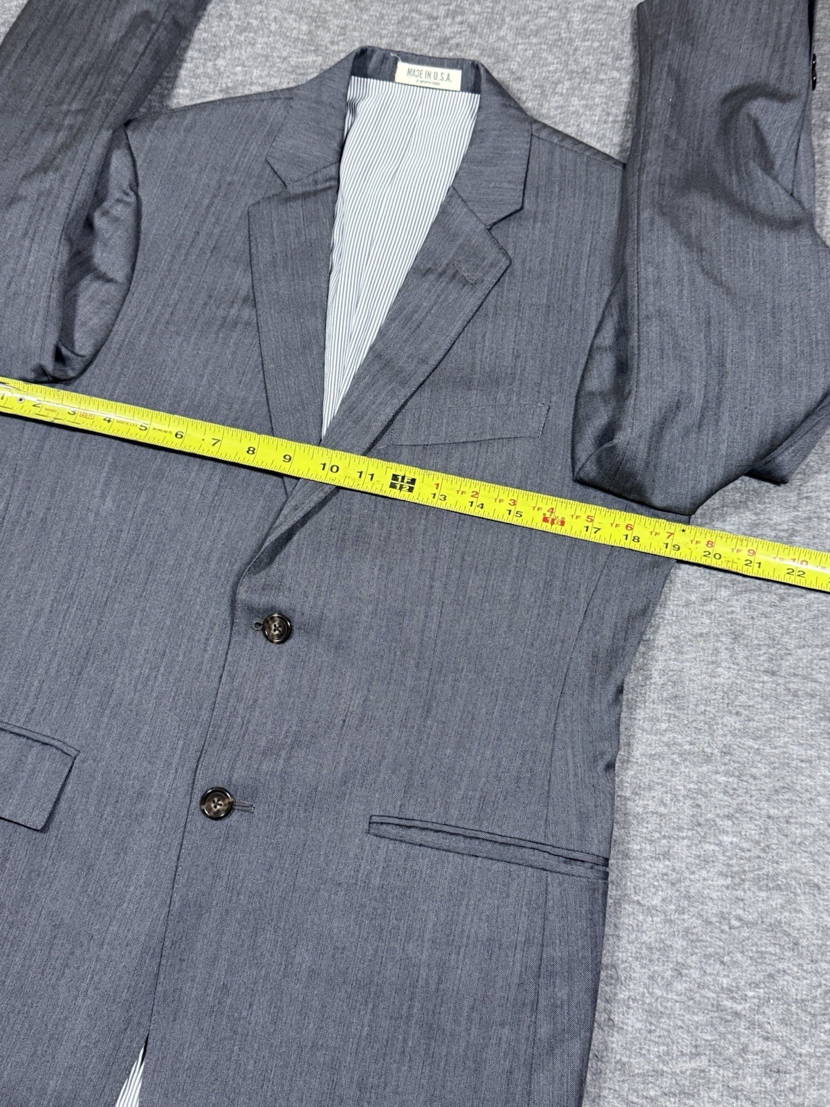 Todd Snyder Mayfair Fit Men 38R Wool Blazer Charcoal Gray Two Button Made in USA
