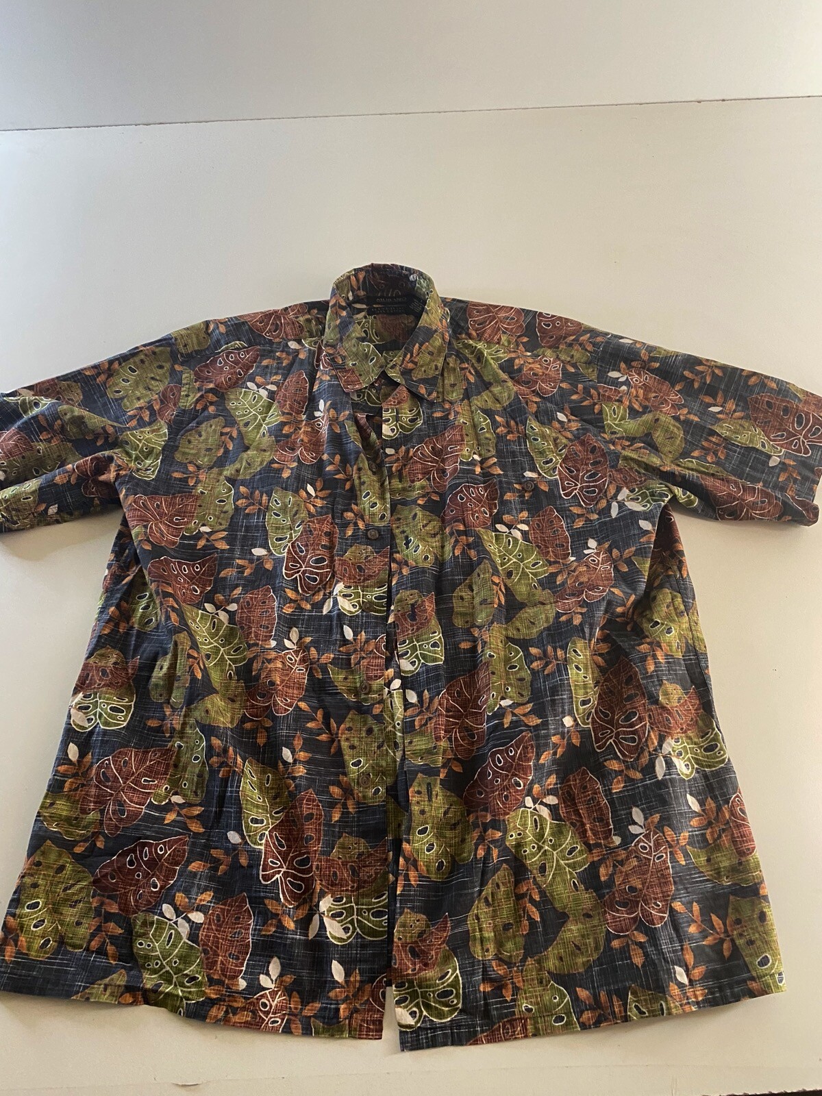 Murano Singles Lawn Cotton Floral CAMP SHIRT Large L