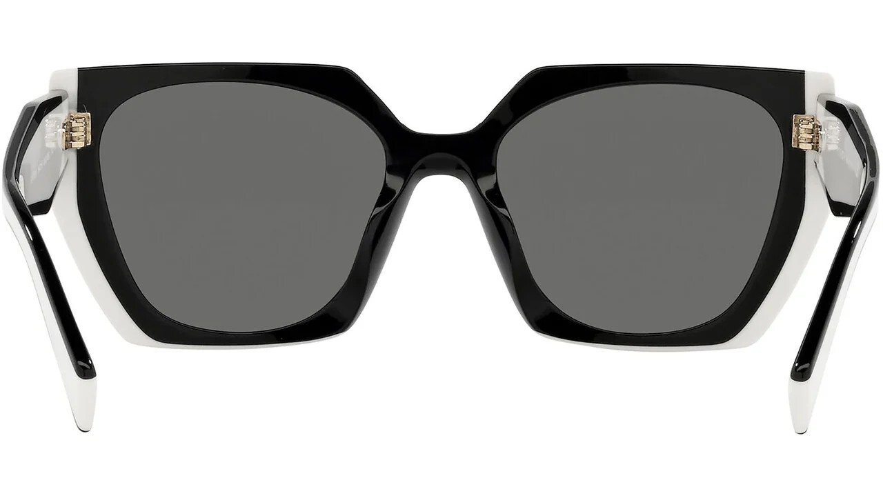 PRADA PR15WS 09Q5S0 Black White Dark Grey Women’s Sunglasses New