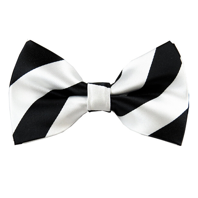 Romario Manzini® Men’s collegiate Stripe Pre-Tied Bow Tie (23 colors)