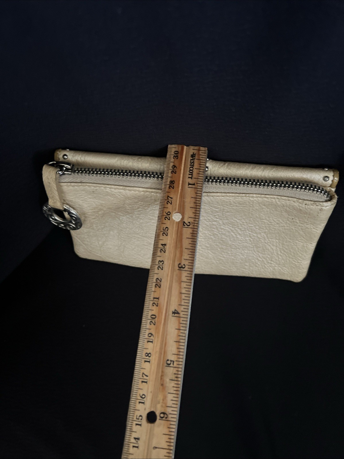 Brighton Tan Leather Wallet Silver Details Multi Pocket Organizer Western