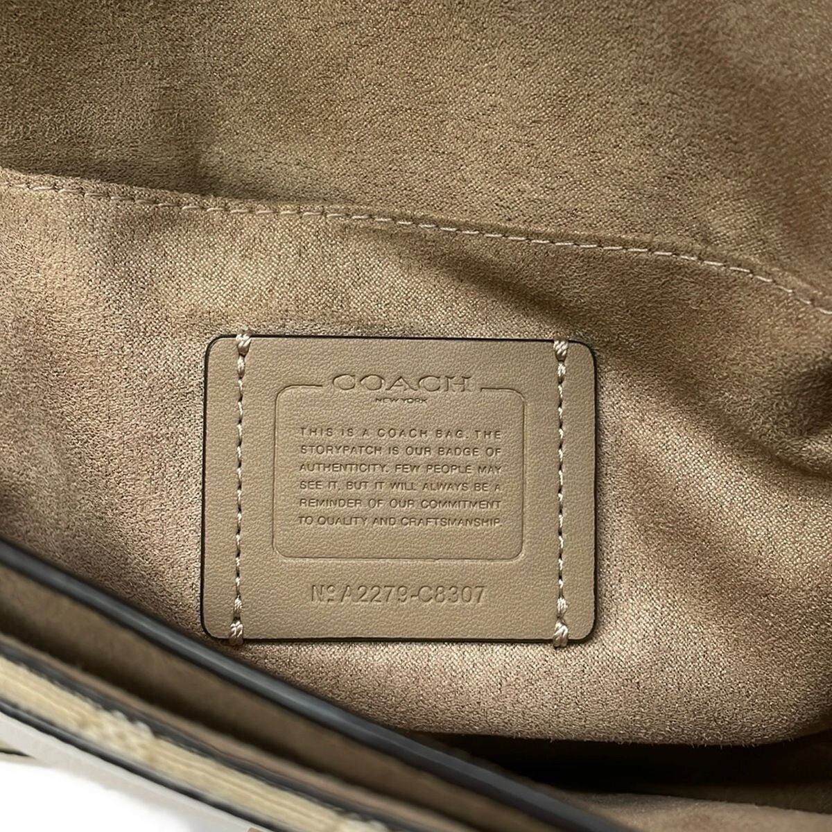 COACH Ronnie Crossbody Signature Jacquard Bag Khaki Ivory Auth From Japan