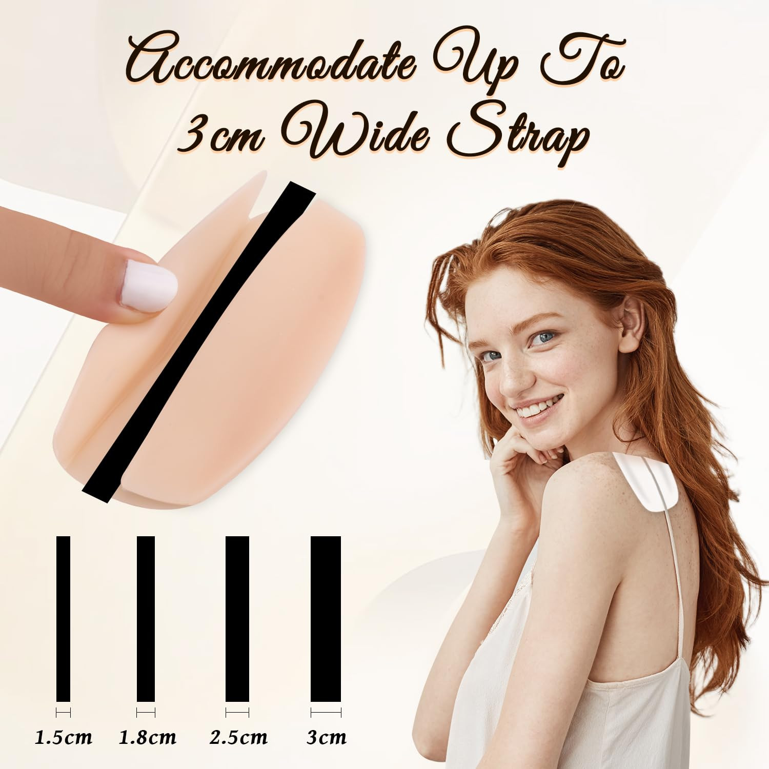 6 Pair Bra Strap Gel Pad Retainer Non-slip Soft and Easy Shoulder Protection Pad