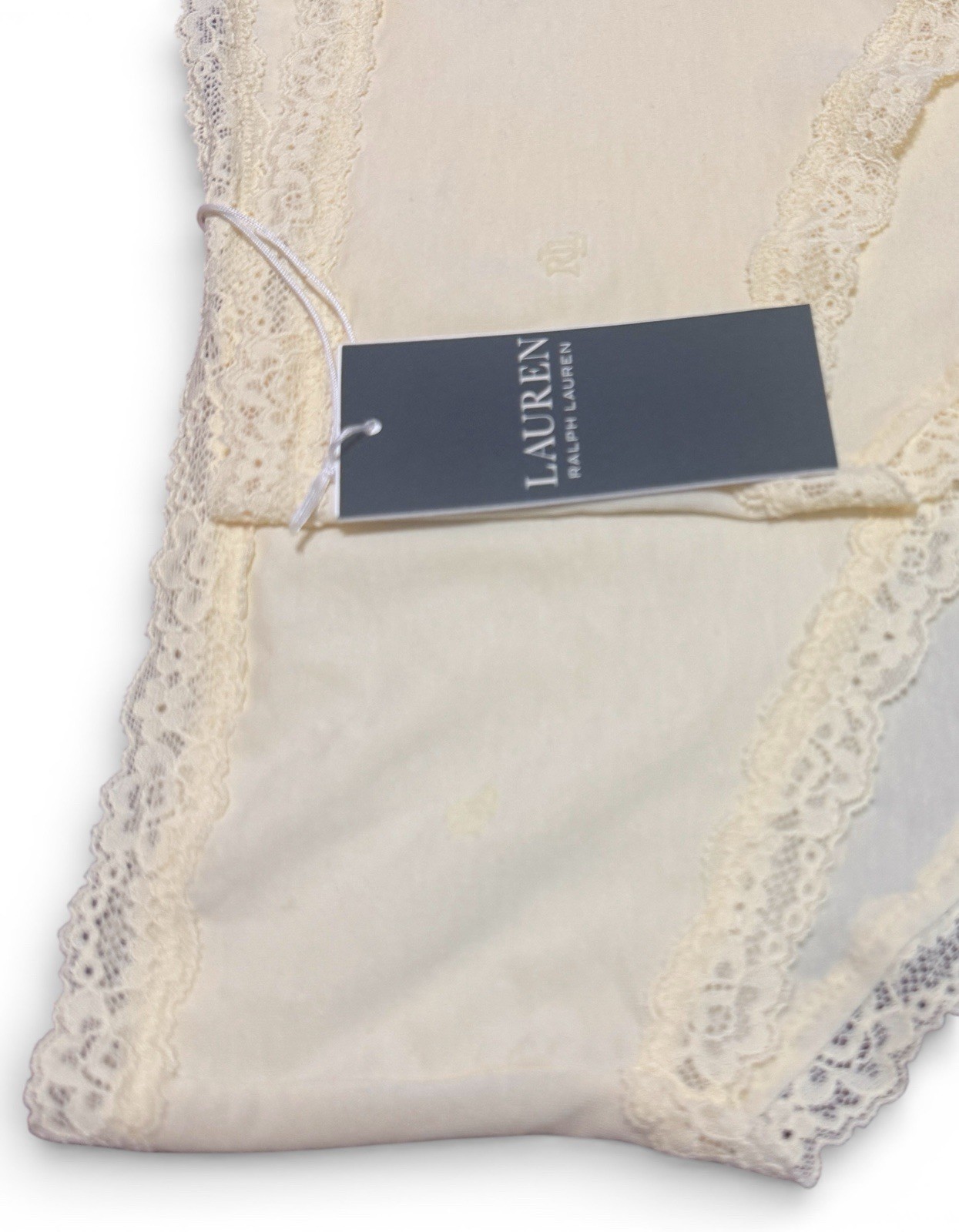 Ralph Lauren Hipster Brief Lemon Yellow Cotton Lace Two Pair Pack Size Large