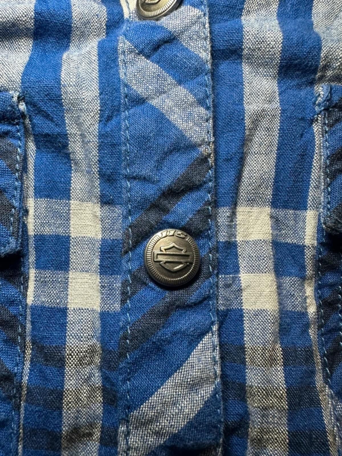 Harley-Davidson 115th Anniversary Limited Edition Plaid Shirt Blue