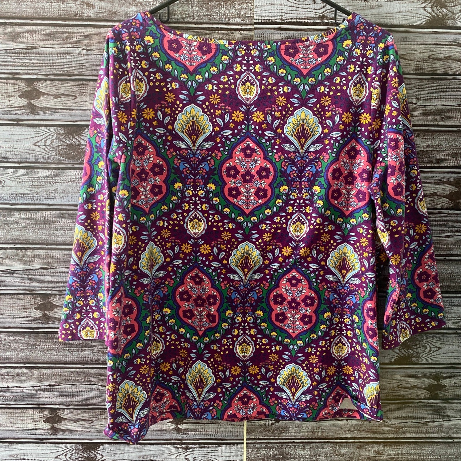Talbots Women’s Long-Sleeved Top Size X 14 Multicolor Floral
