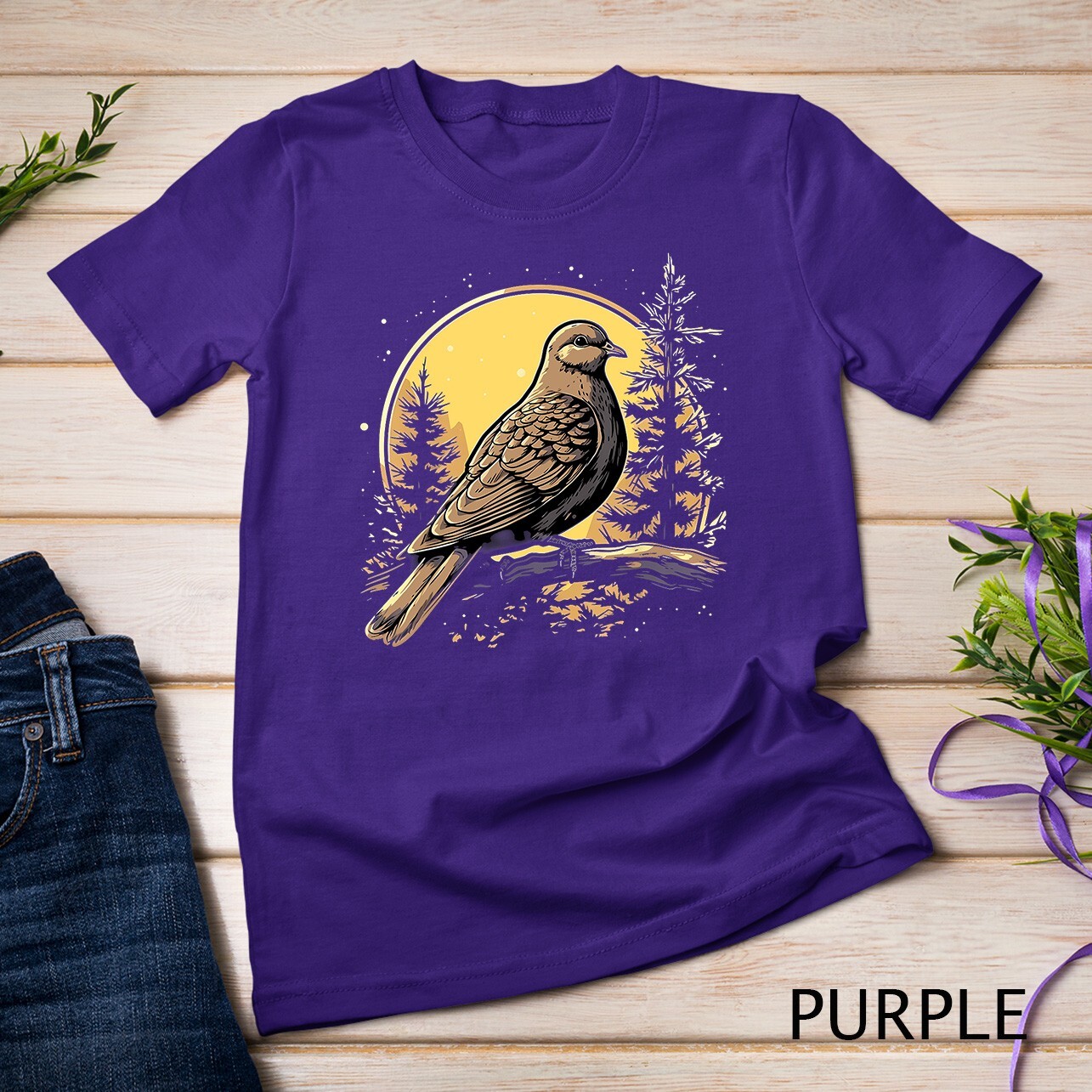 Retro Style Mourning Dove T-Shirt Unisex T-shirt
