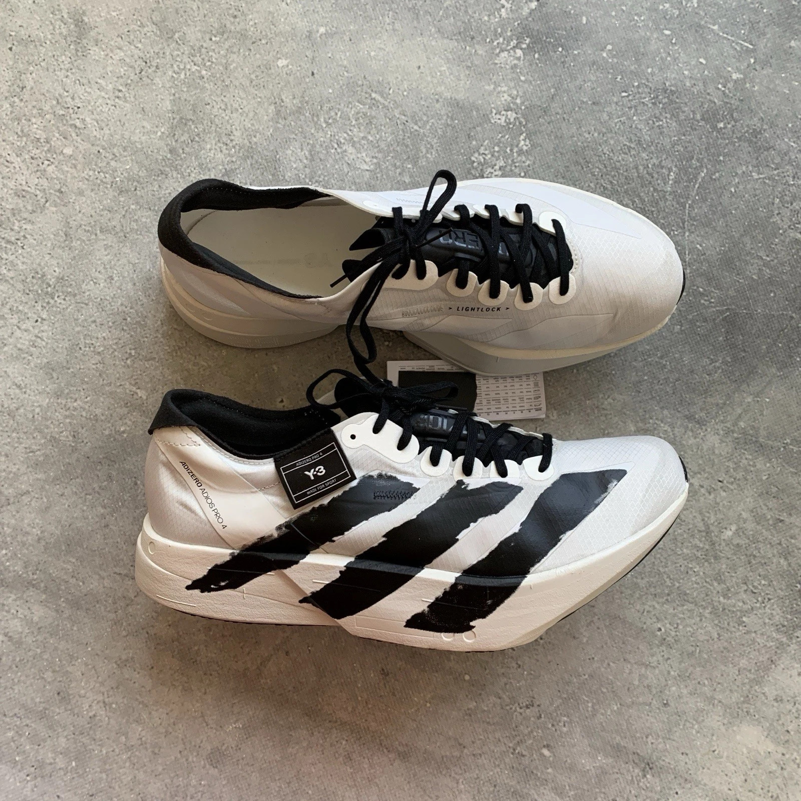 YOHJI YAMAMOTO Y-3 ADIOS PRO 4 RUNNING SNEAKER SIZE US 5 UK 4 1/2 EU 37 1/3