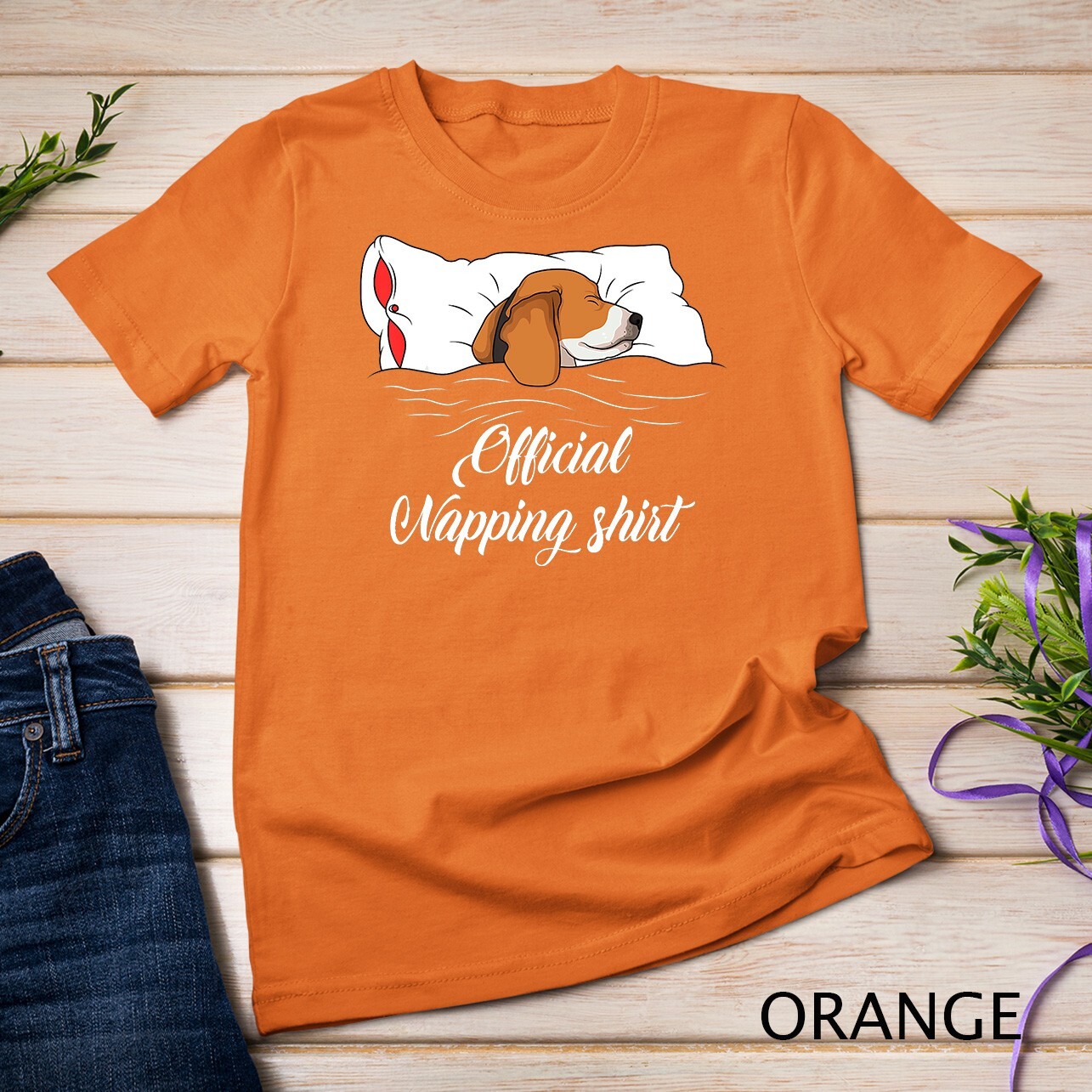 Sleeping Beagle Pyjamas Dog Lover Gift Official Napping Unisex T-shirt