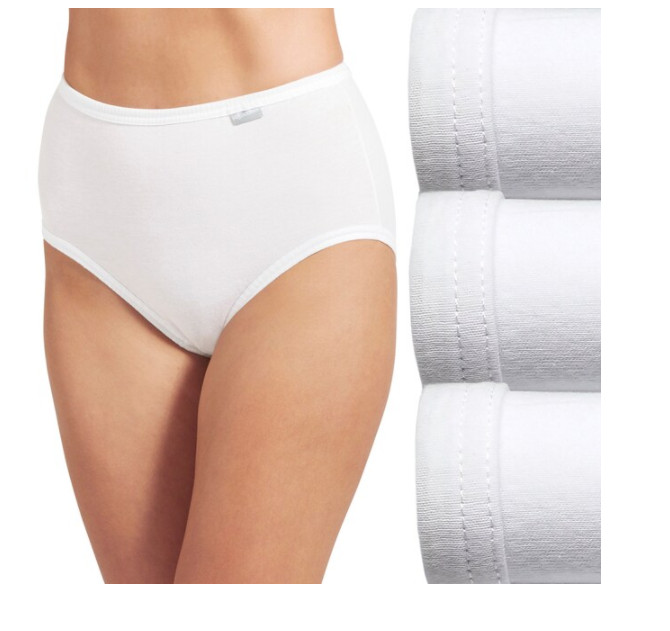 Women’s Jockey 3-Pack Briefs (White Color) 100% Cotton Comfort Classic Underwear