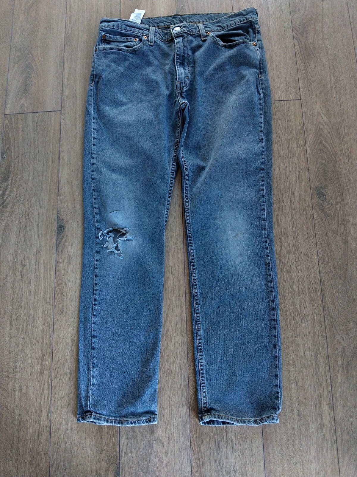 LEVI’S 511 Mens Jeans REGUAR Fit W36 L32 Stretch Stonewashed Denim Distressed