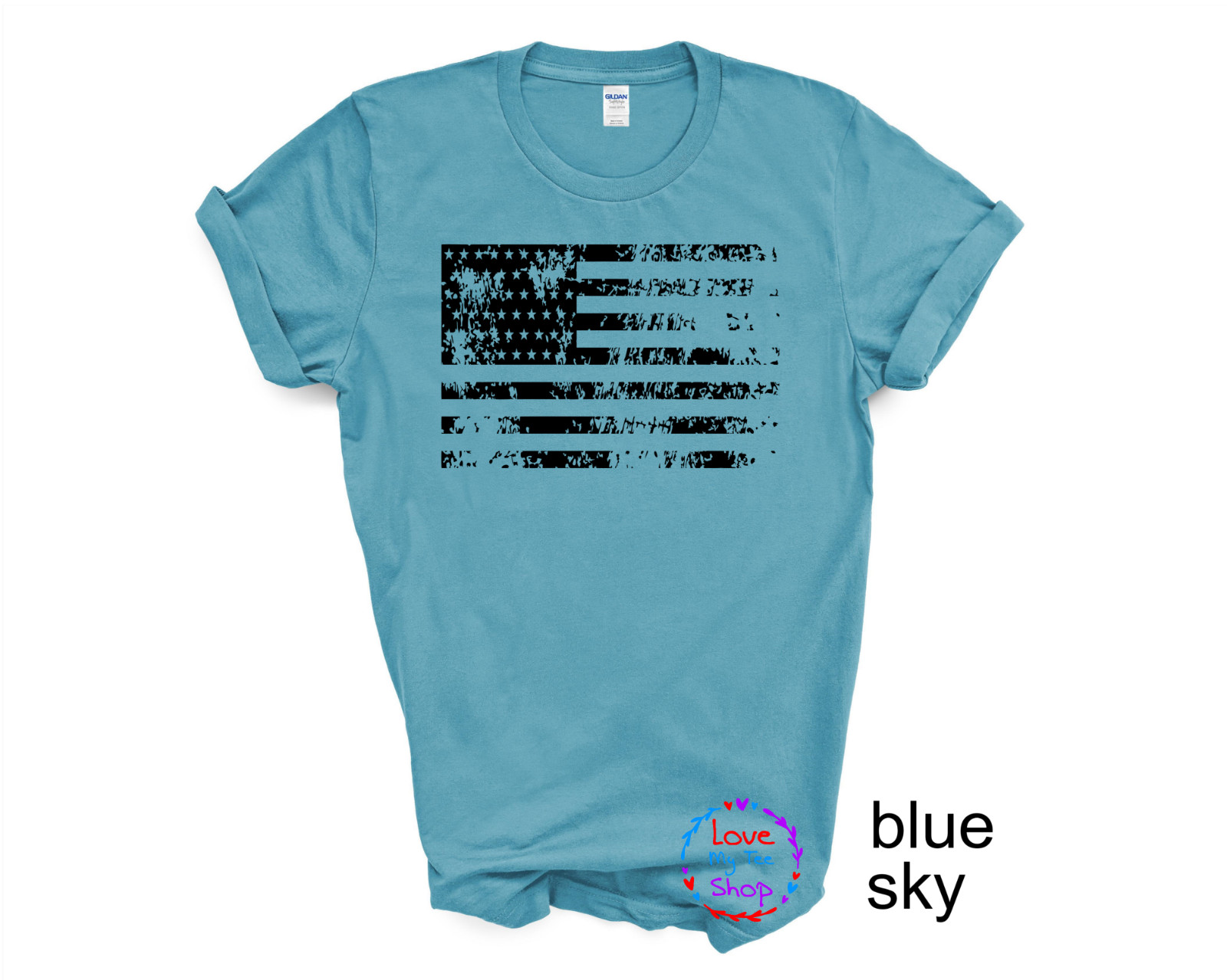 USA Distressed Flag Men T Shirt Patriotic Unisex Adult and youth sizes T-shirt
