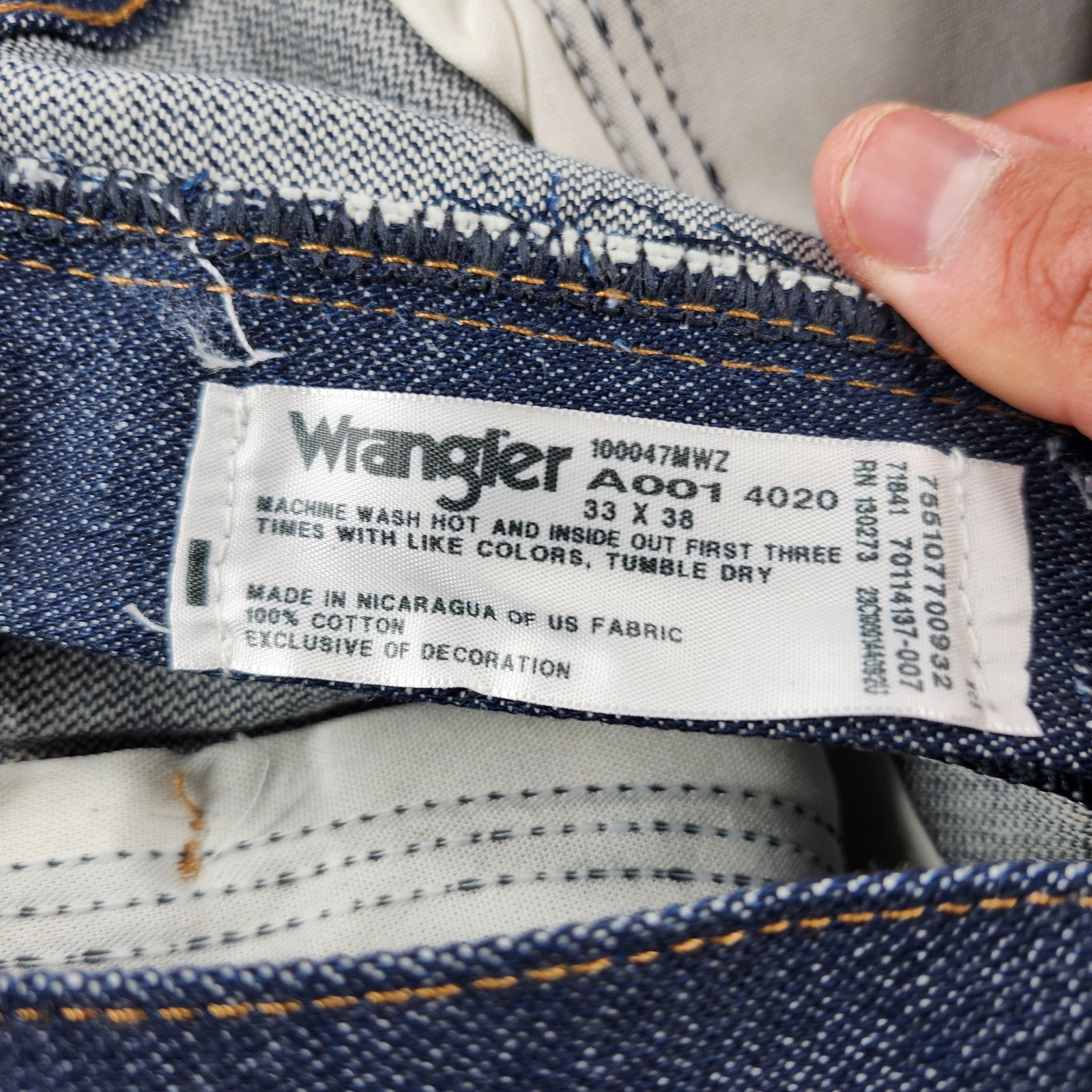 Wrangler Jeans Mens 33×38 Blue Cowboy Cut Denim Western Rodeo 47MWZ NEW NWT