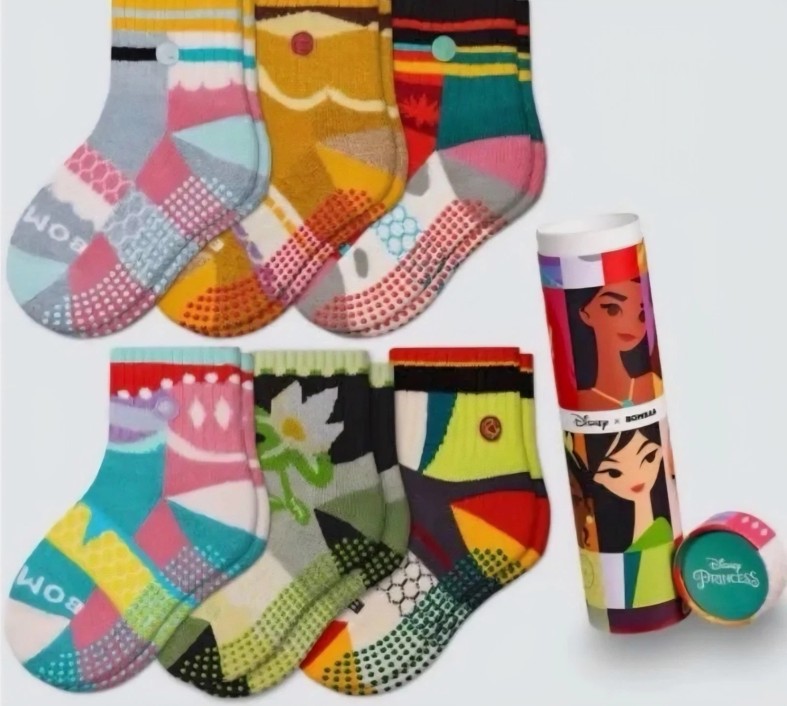 Bombas x Disney Princess Premium Gripper Socks Toddler Sizes 5-8.5 | EU 20.5-25