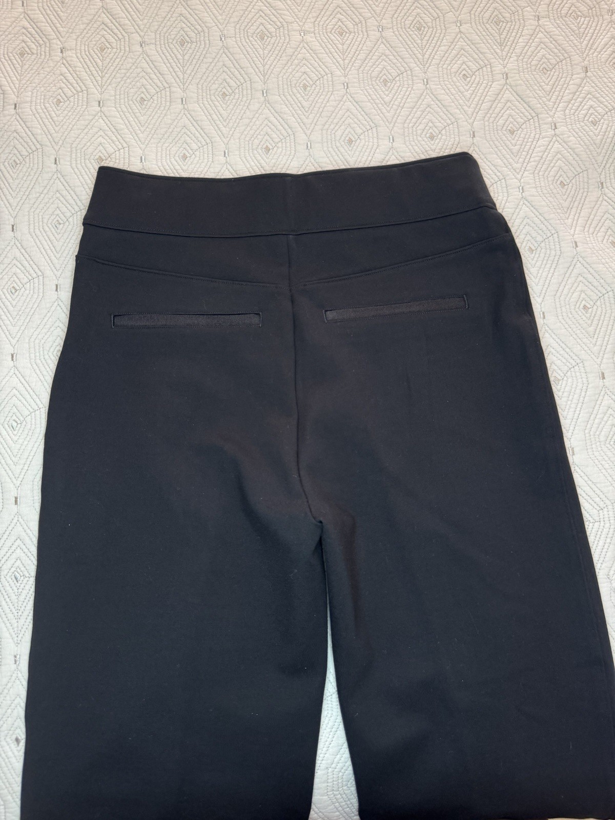 Spanx The Perfect Pant Hi-Rise Flare Black Size Medium Stretchy Pull On