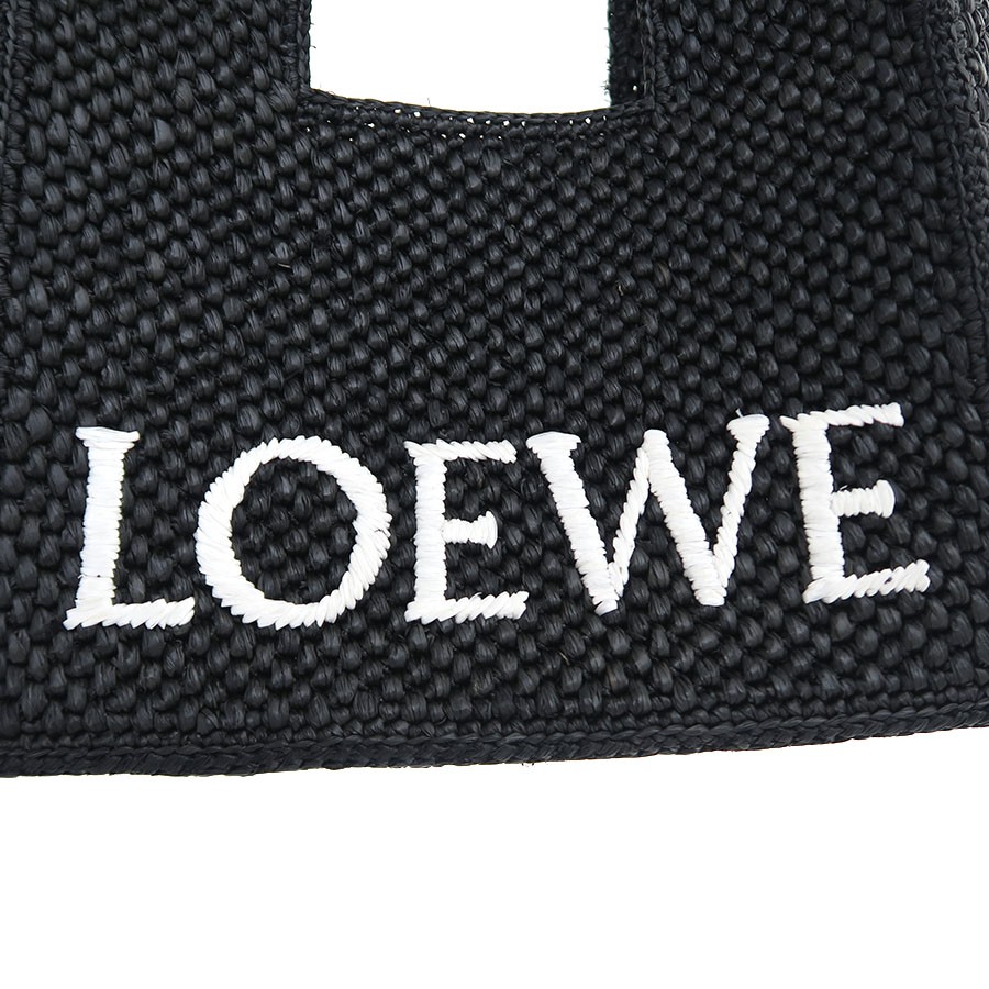 Loewe Font Tote Small (Raffia) A685B59X01 Black Shoulder Bag #SAB16933