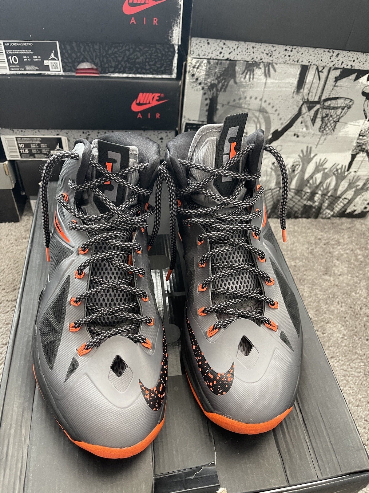 Size 10 – Nike LeBron 10 Lava 2012