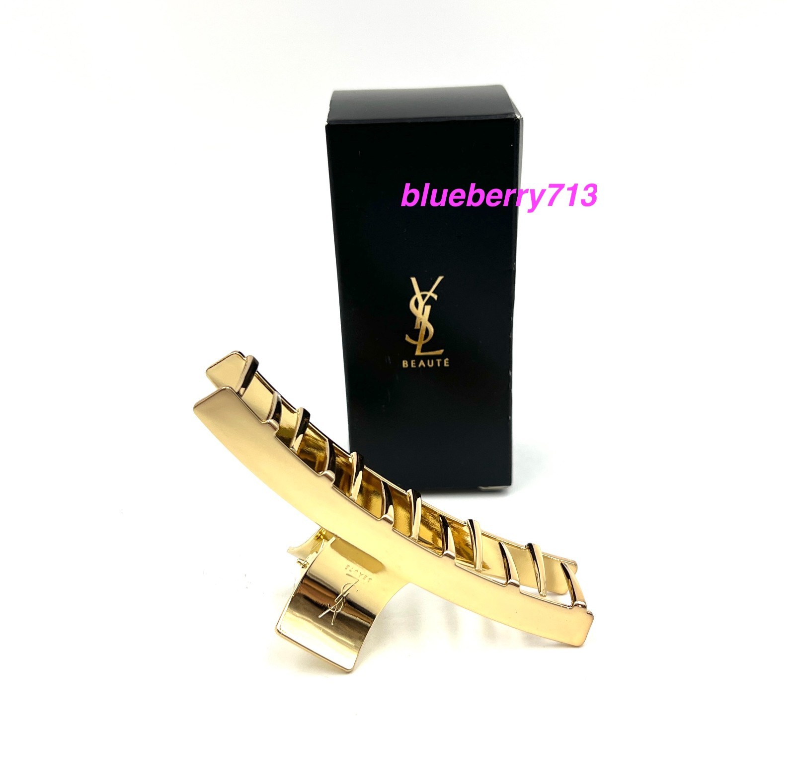 New in Box! YSL Yves Saint Laurent Beauty gift Gold Color Hair Clip