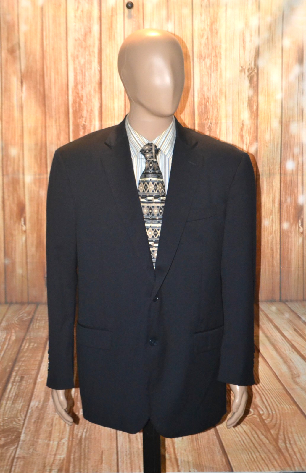 Brooks Brothers Men Madison 181 Estrato Black Wool Sports Coat Sz 46R