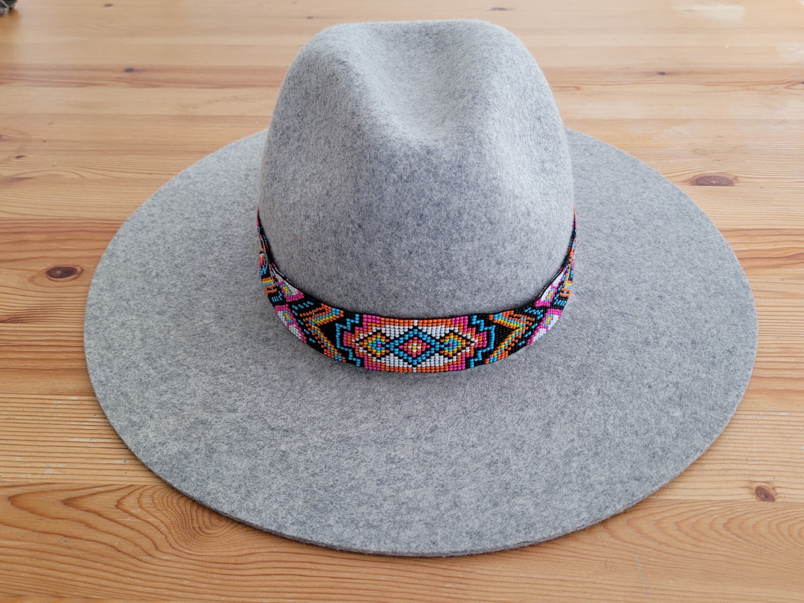 Western Seed Beaded Hat Band Fit Cowboy Hatband Multi Color Hat Band