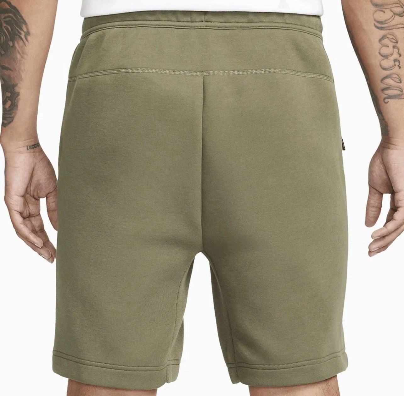 Size M- Nike Sportswear Tech Fleece Neutral Olive Black Lifestyle Shorts