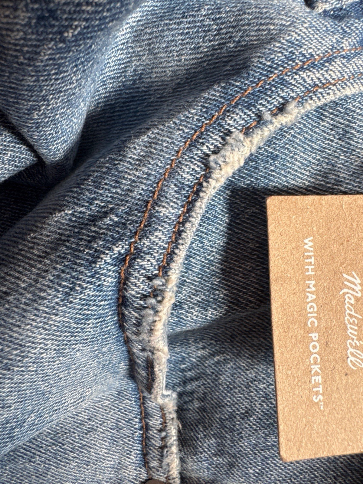MADEWELL The ’90s Straight Jeans Light Wash Denim Fair Trade Certified Size 30