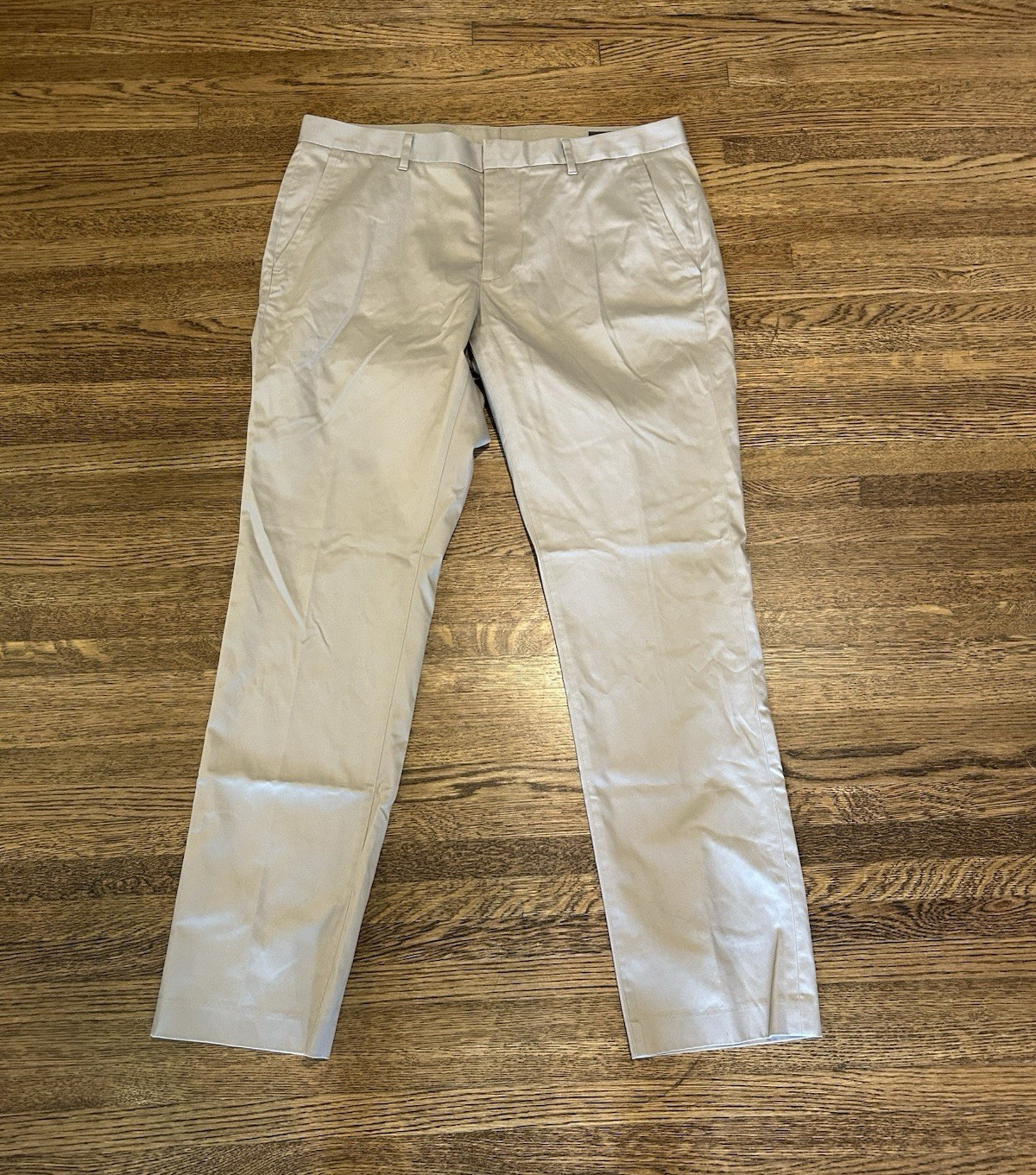 Bonobos Beige Weekday Warrior Dress Pants 36×32 Men’s Tailored Fit Straight Leg