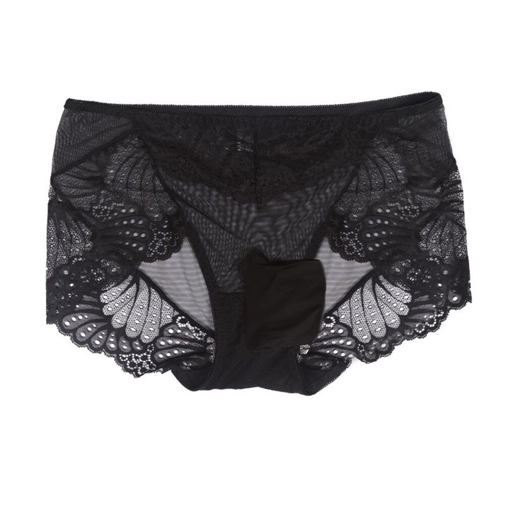 Sissy Briefs Breathable Middle Waist Panties Men Mesh Transparent Underwear