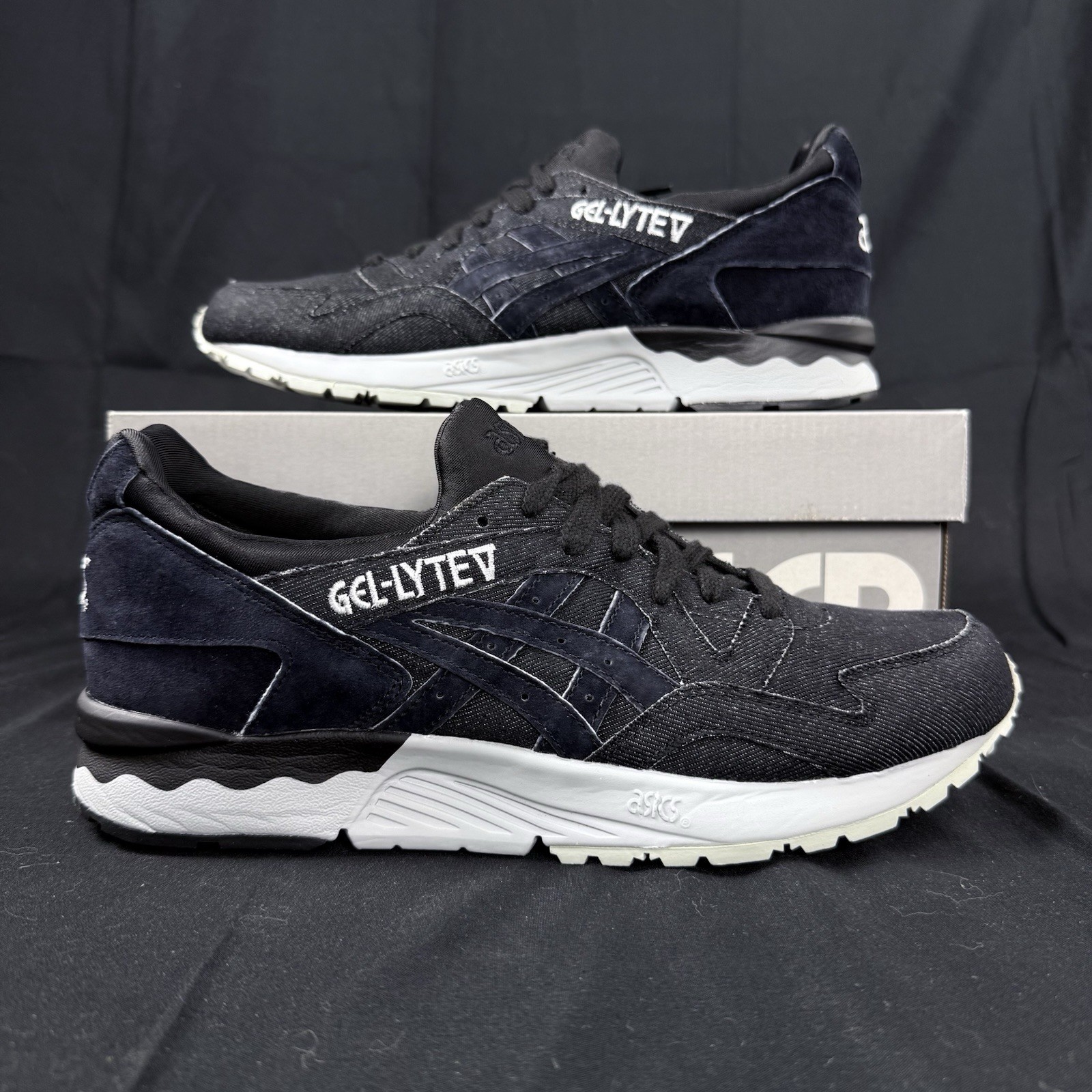 ASICS Tiger Gel-Lyte V Mens Size 9 mid grey Black Lifestyle Sneakers H7AVQ-9690
