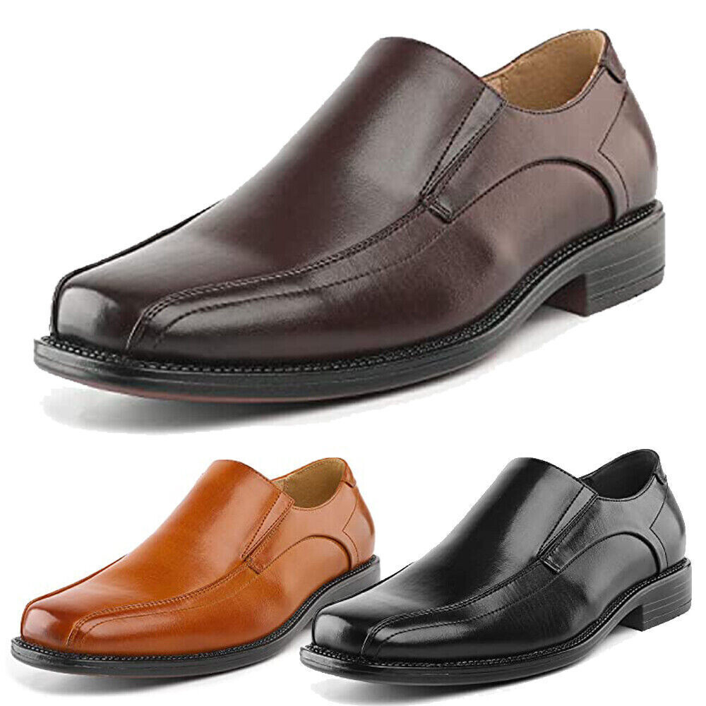 Men’s Dress Shoes Loafer Shoes Leather Lined Slip on Shoes Wide Size