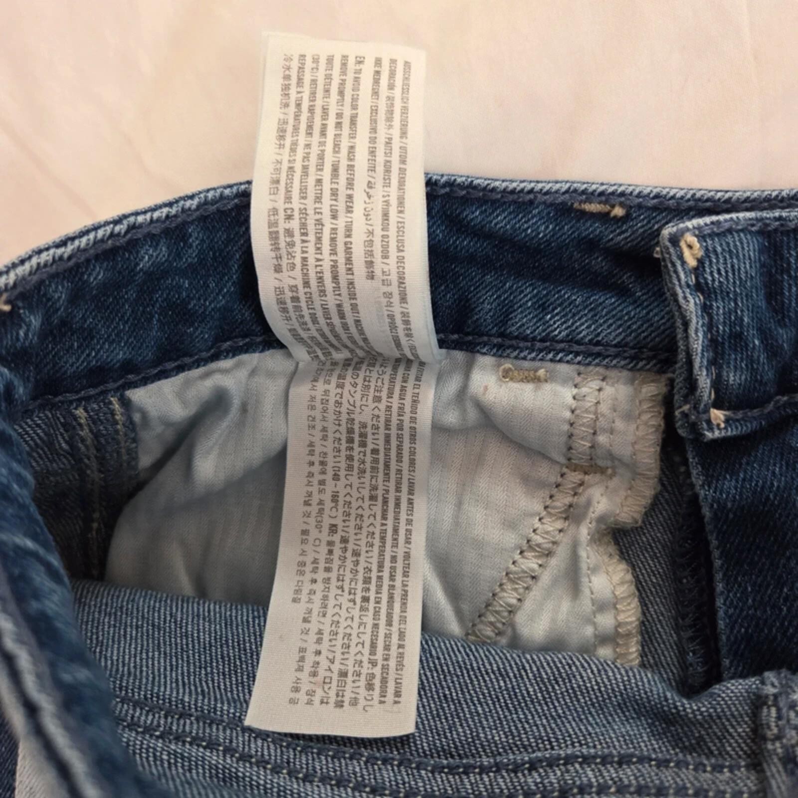 Hollister Patchwork Mom Jeans W26 L25 High Rise Color Block Denim