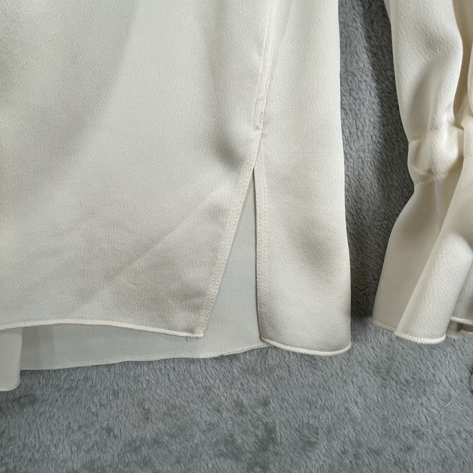 Elizabeth James Top Womens M Ivory Adalina Long Sleeve Wedding Cocktail Party