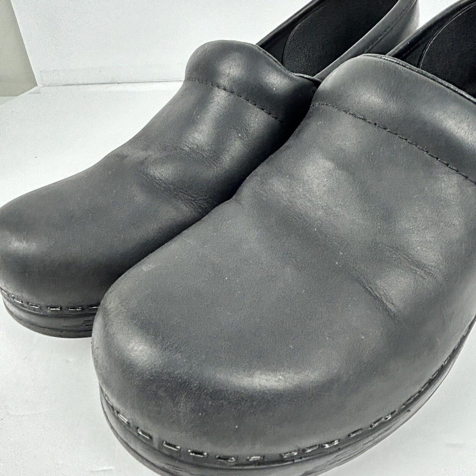 LL Bean Black 39 M 8 Slip On Casual Comfort Clog Shoe Mules Nurse Chef Vet