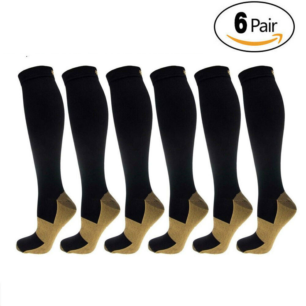 4Pairs Men Women Compression Socks Stockings Pain Relief Leg Foot Support Brace