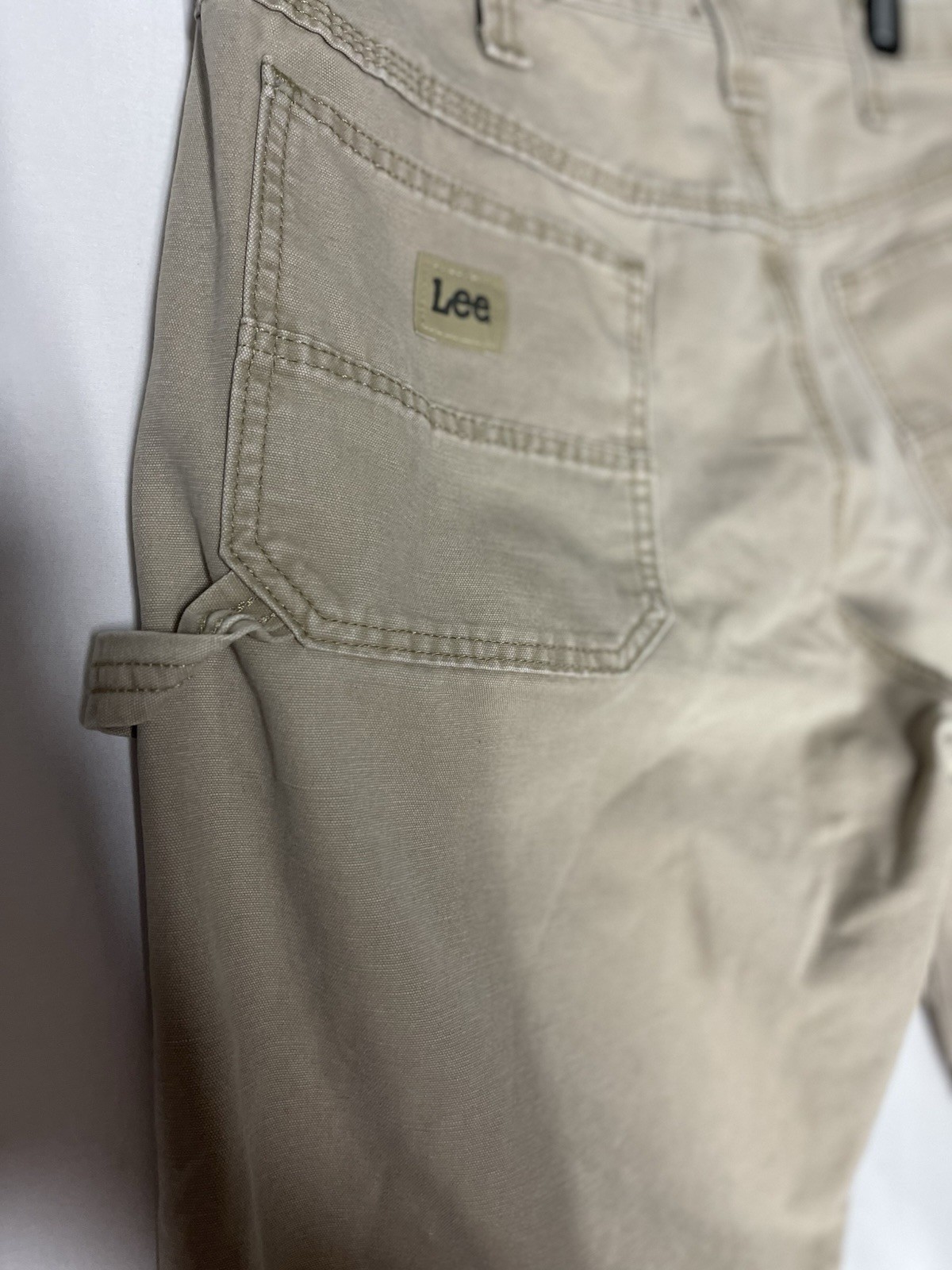 Lee Carpenter Workwear Loose Fit Pants Men’s Size 34×34 Beige Khaki