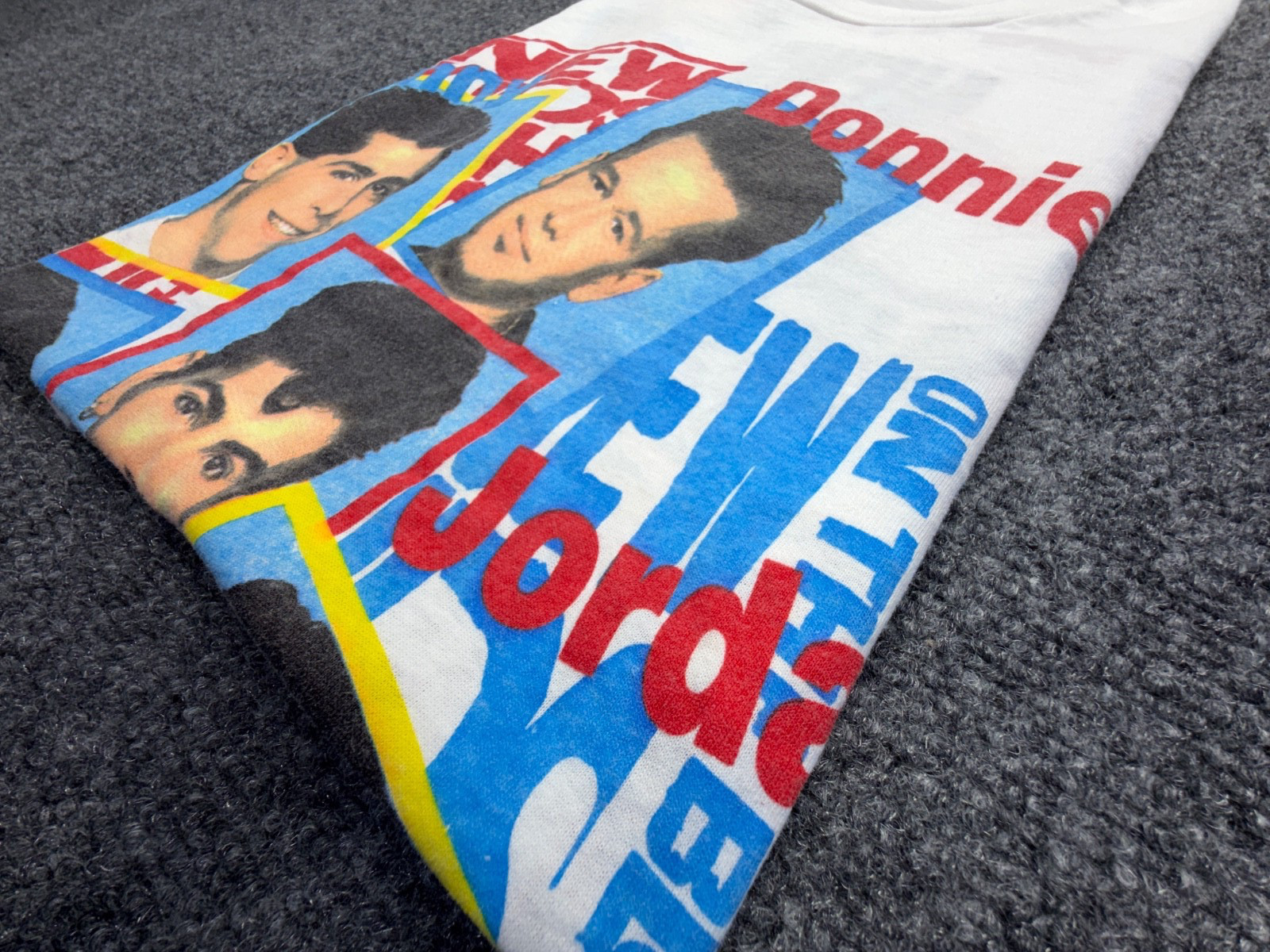 Vintage 1989 NKOTB Shirt Single Stitch Screen Stars L