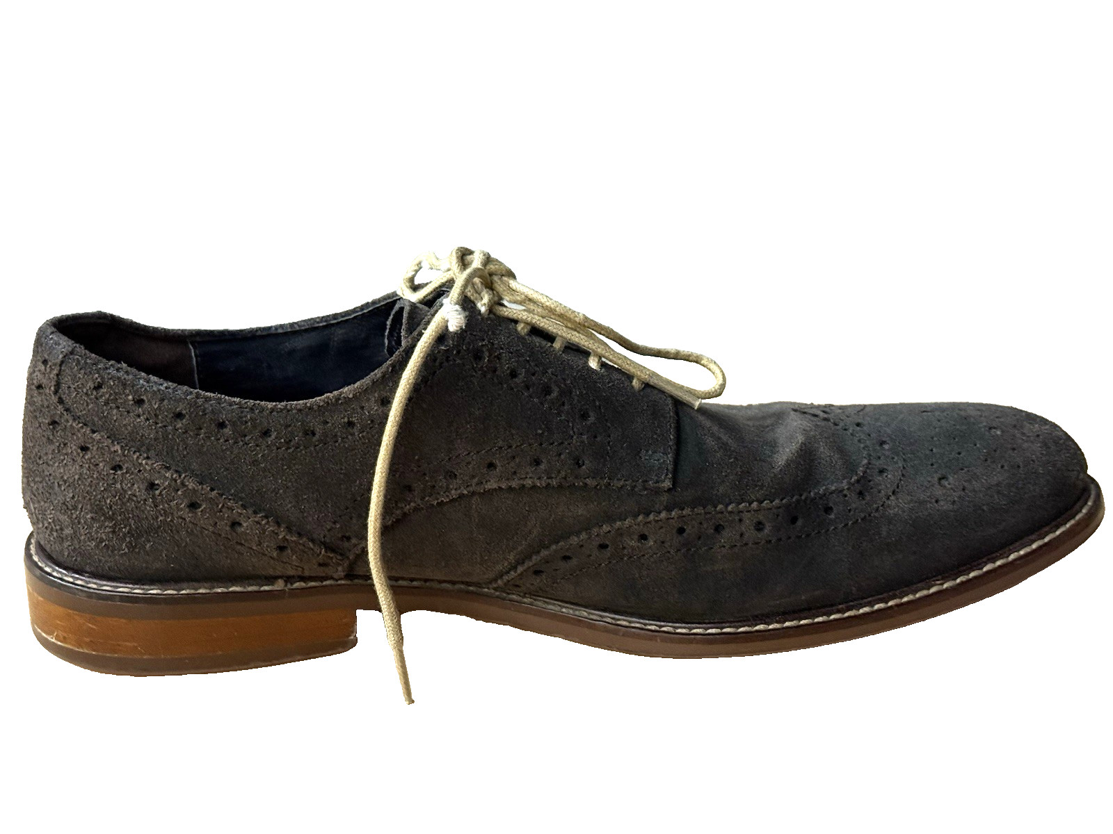 Gordon Rush Suede Coffee Brown Concord Wing Tip Casual Lace Up Shoes Size 10