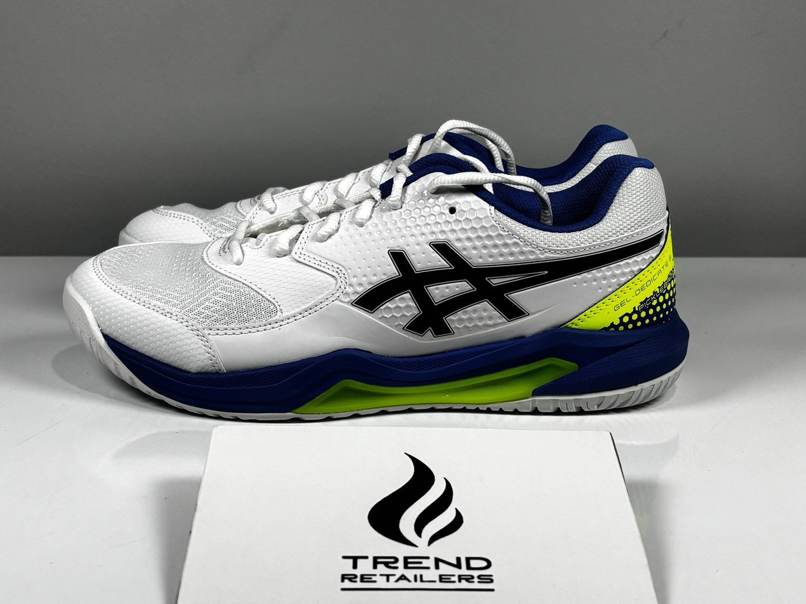 Asics Gel Dedicate 8 Pickleball Tennis Shoes White Black Mens Sz 10 1041A409-103