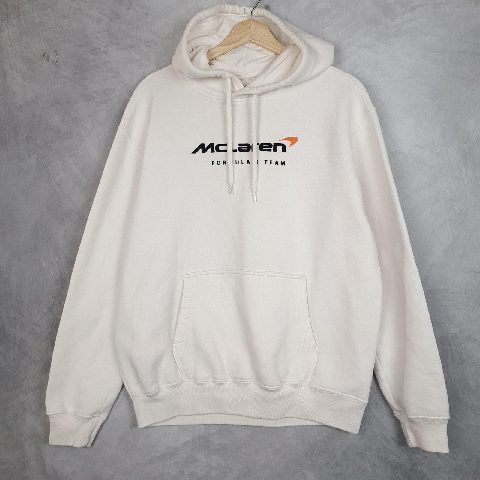 Hollister McLaren Formula 1 Team Hoodie Sweatshirt Mens Medium White Racing